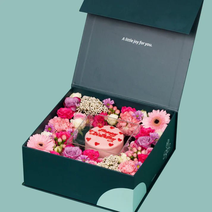 Purple Pink Cake Box