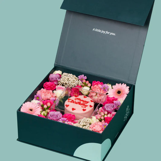 Purple Pink Cake Box